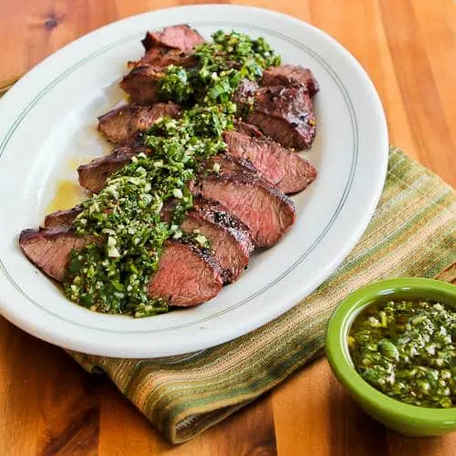 Grilled Flat Iron Steak with Chimichurri Sauce by Kayln's Kitchen