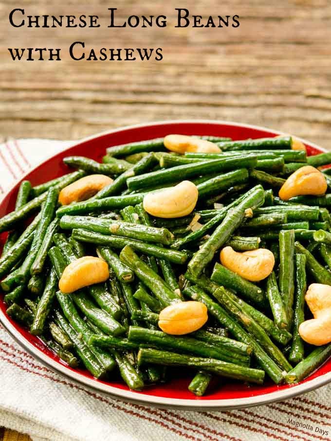 Chinese Long Beans with Cashews is a healthy stir-fry side dish with classic Chinese flavors. It's quick, easy, and a family favorite.