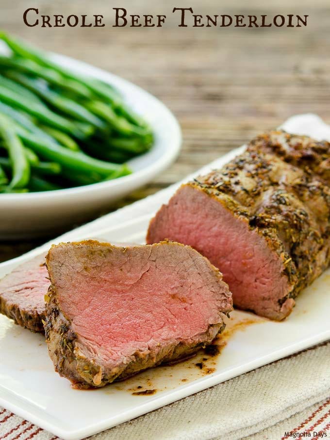 Creole Beef Tenderloin is tender, juicy, and has a kick of heat. It's an elegant beef roast recipe that's easy to make and great for two or three.