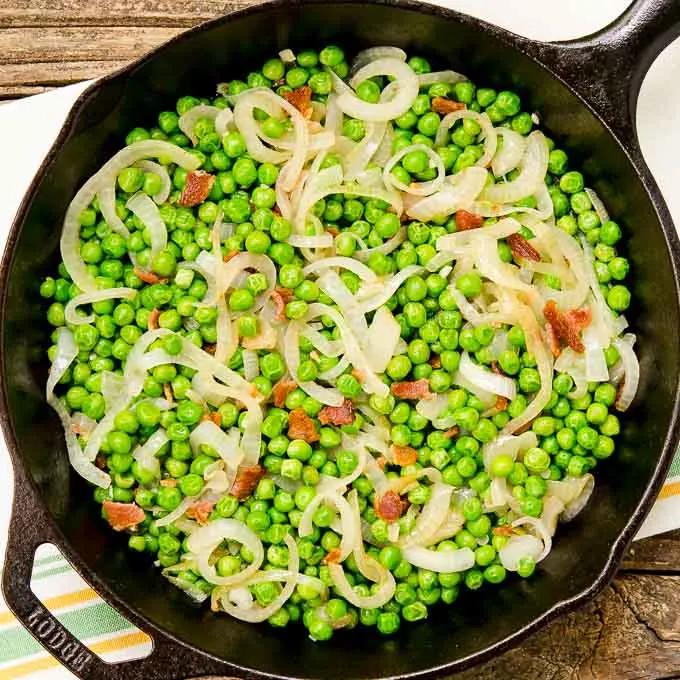 Green Peas with Onion and Bacon | Magnolia Days