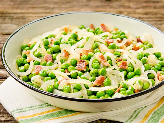 Green Peas with Onion and Bacon | Magnolia Days