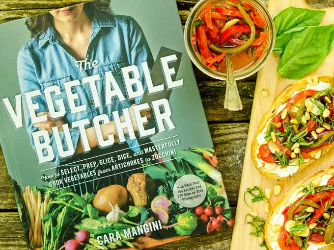 The Vegetable Butcher Cookbook plus Marinated Basil and Garlic Peppers on Goat Cheese Tartines | Magnolia Days