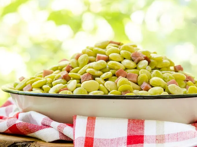 Browned Butter Lima Beans with Ham by Magnolia Days