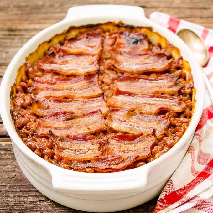 Baked Beans with Bacon by Magnolia Days