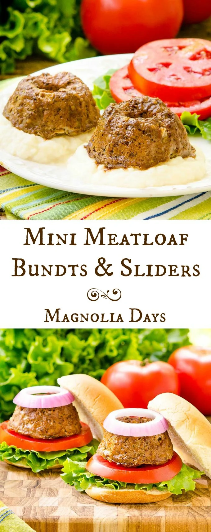 Mini Meatloaf Bundts and Sliders are a fun way to serve a classic dish. It brings new life to the old with a surprising and unique twist.
