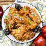 Slow Cooker Chicken Wings with Blackberry Plum Glaze by Magnolia Days