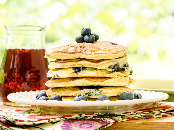 Blueberry Masa Harina Pancakes by Magnolia Days