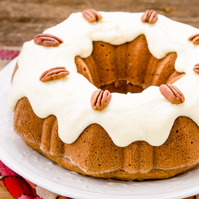 Cinnamon Pecan Applesauce Bundt Cake by Magnolia Days