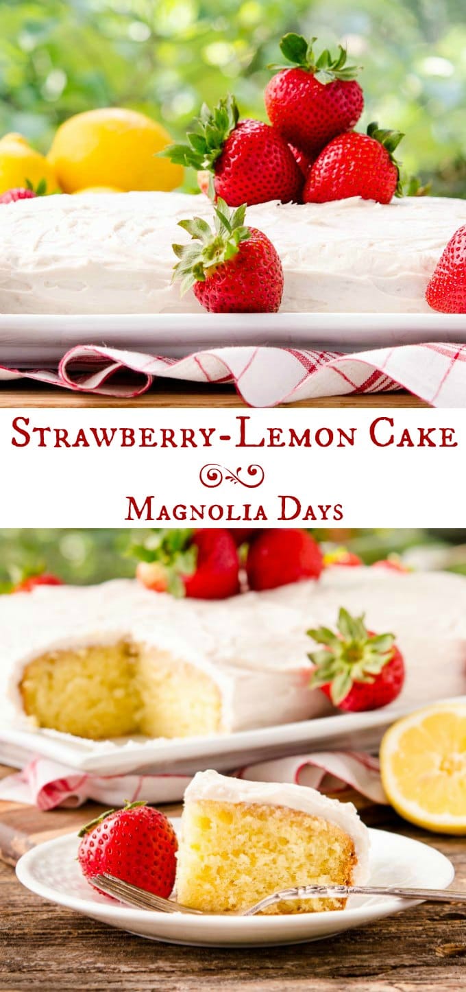 Strawberry-Lemon Cake with Strawberry Cream Cheese Frosting is a super moist and delightful dessert.