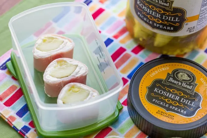 Ham and Cream Cheese Roll Ups with Pickles
