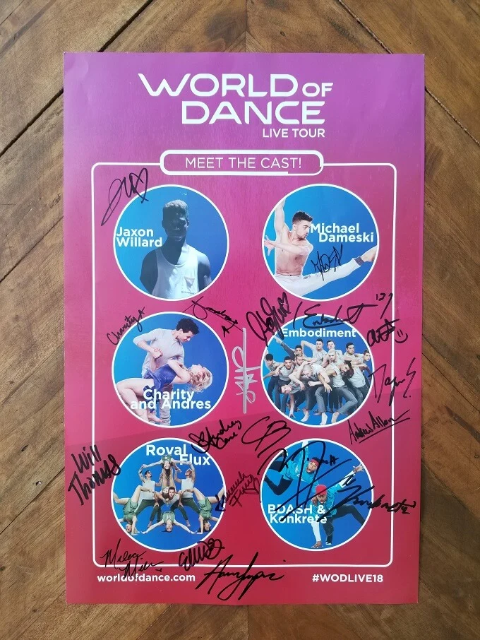World of Dance Tour Autographed Poster