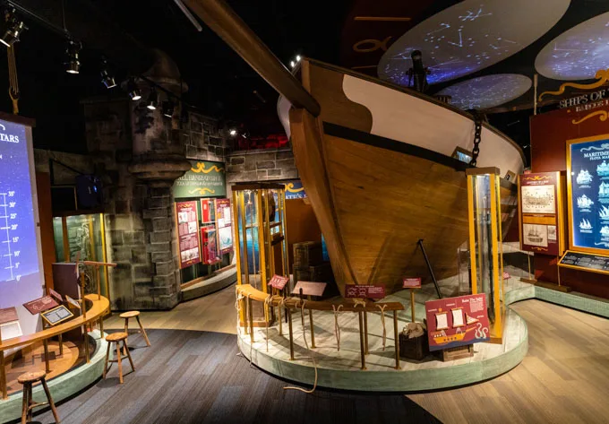 Tampa Bay History Center interior with pirate ship, one of the best tampa attractions for families