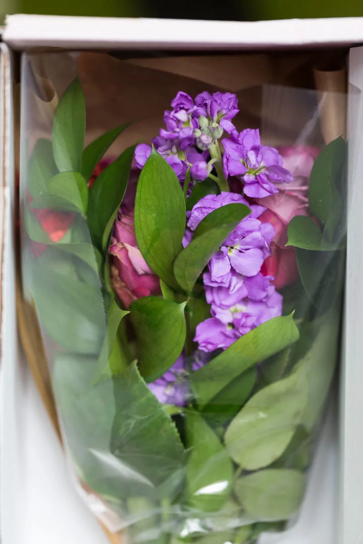 UrbanStems bouquet in a box